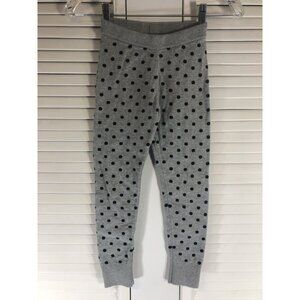 Gap Size 6 Grey A Black Polka Dot Sweater Leggings
